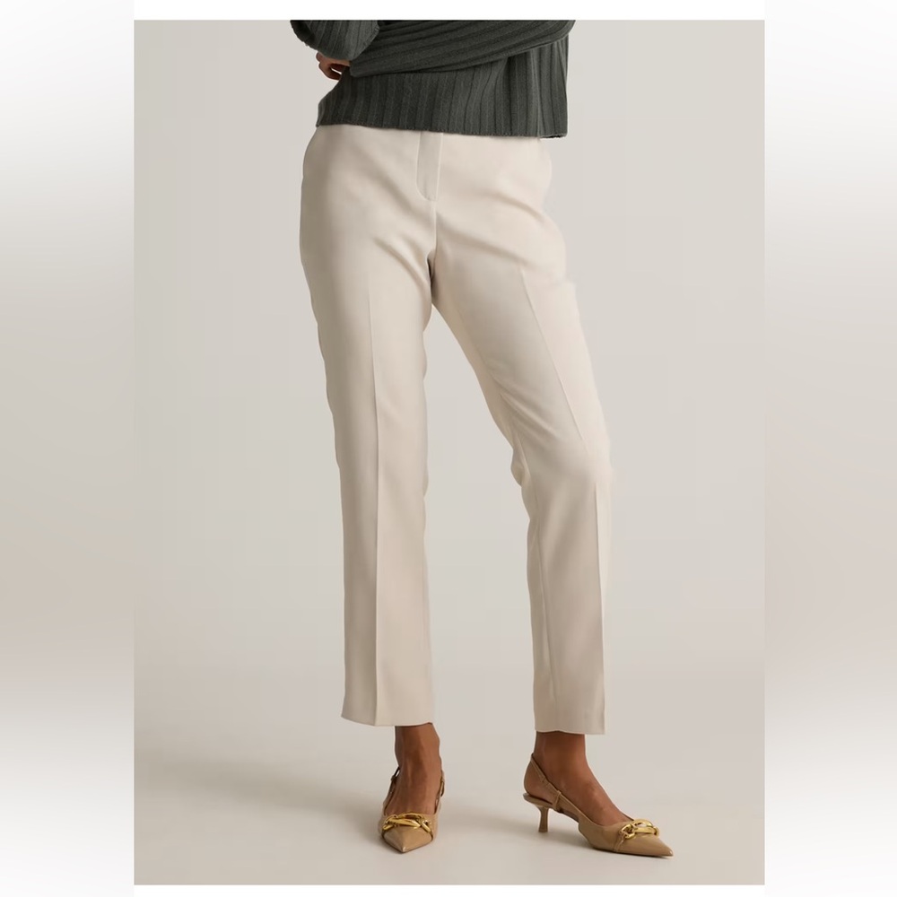 Quince women stretch crepe ankle pants sand in Packaging size 2 New